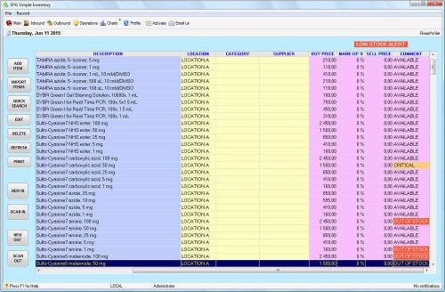 Inventory of Stocks Tracking Software for Windows- barcode support