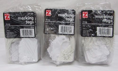 Marking tags pricing price strung 1 3/4&#034; x 1 3/32&#034; white blank vendor 1800 Tags