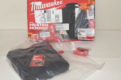 Milwaukeesmall m12 cordless lithium-ion black heated hoodie (hoodie only) for sale