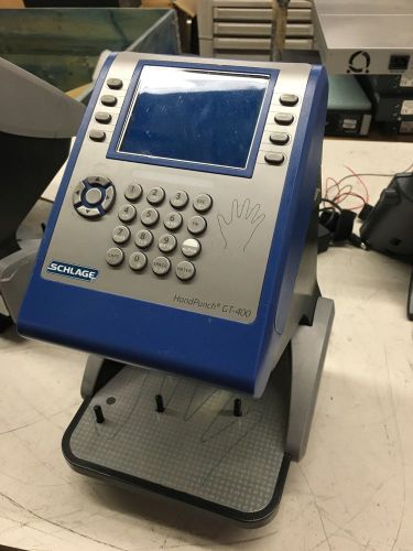 Blue Schlage HandPunch GT-400 Biometric Time Clock Attendance