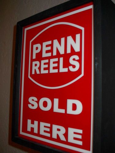 Penn Fishing Lures Rod Reel Bait Shop Store Lighted Advertising Man Cave Sign