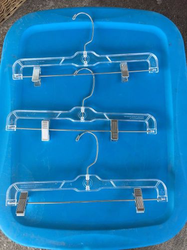 49 Clear Plastic Skirt and Pant Hangers-used