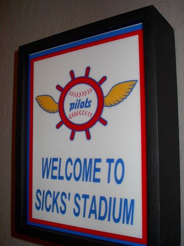 Seattle Pilots Baseball Throwback Stadium Game Room Lighted Man Cave Sign
