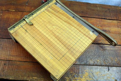 Vintage Ingento No 3 Guillotine 10&#034; Paper Cutter Cast Arm Great Shape