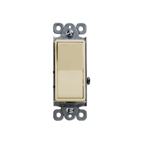 10pk 15a decorator light controls single pole rocker switch almond free shipping for sale