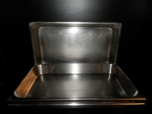 Lot of 3 Used Stainless  Steel Full Size Steam Pans 3&#034; Vollrath