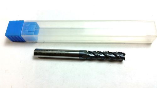 1/4&#034; USA Made Carbide 4 Flute TiALN Fine Roughing Rougher End Mill (P 872)