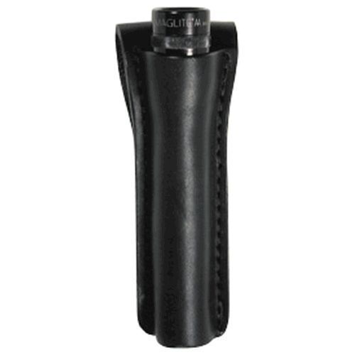 Boston leather 5558-1 plain black full length mini-mag flashlight holder for sale