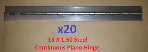 20 pc lot-.062 steel continuous piano hinge 13 x 1.5 cabinet/door/boat/furniture for sale