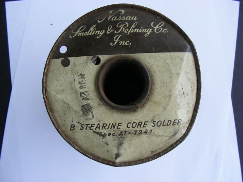 Vintage Nassau B Stearine Core Solder 4 Lbs 13 Ounces Western Electric?