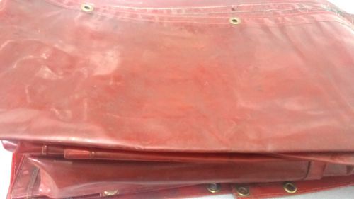LOT (8) Tillman, Singer Safety and others welding curtains RED W/ Grommets
