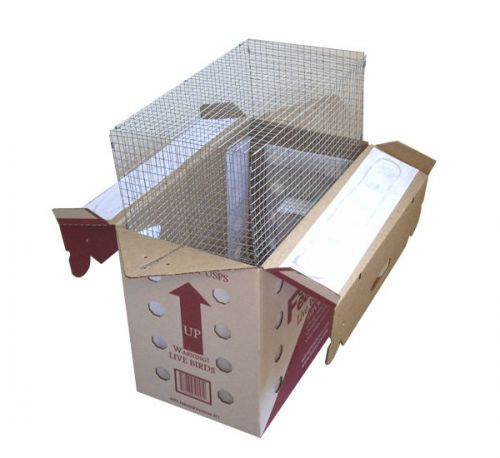 A lot of 2 FeatherEx Parrot Shipping Box (2 Wire Mesh Cage + 2 FeatherEx Box)