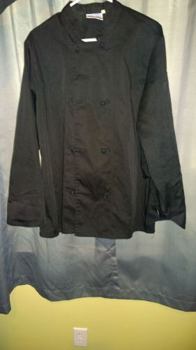 NEW CHEF FASHION California Chef Jacket Coat Unisex Size MEDIUM Black Used