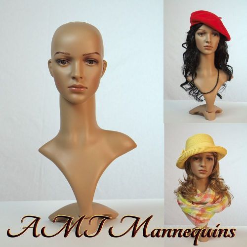 Female lifesize head display wigs hats scarves plastic mannequin head -FD2+2Wigs