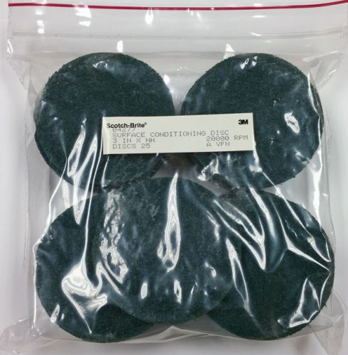 SCOTCH BRITE SURFACE CONDITIONING DISC 3 IN X NH A VFN 3M (BAG OF 25)