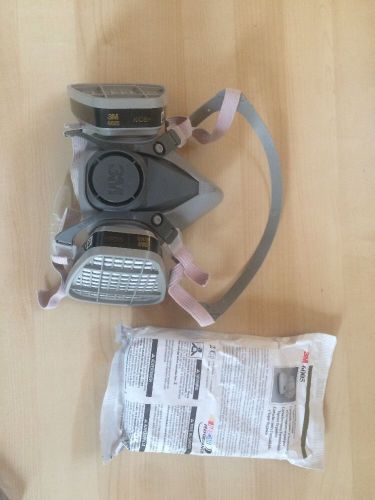 3m  respirator painting spraying face gas mask 6200 6001 adjustable one size for sale