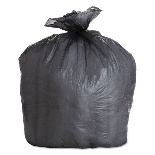 High-Density Can Liners, 43 x 47, 56-Gal, 22 Micron Equivalent, Black, 25/Roll