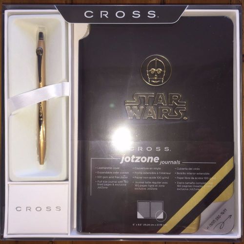 Cross star wars c-3po gel pen &amp; journal boxed set - last one! for sale