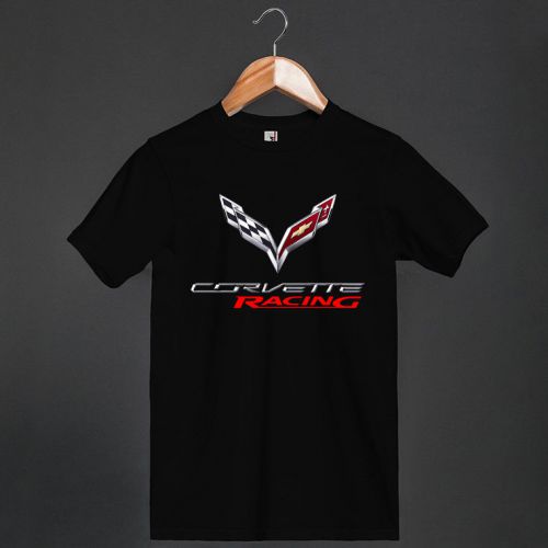 New !!! Chevrolet Corvette C4 C6 Racing Logo Men&#039;s Black T Shirt Size S to 3XL