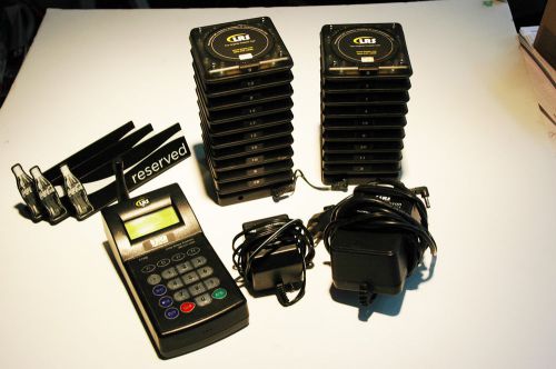 LRS T7400 Long Range Systems Pager   COMPLETE set 2 bases 19 coaster pagers!!!!!