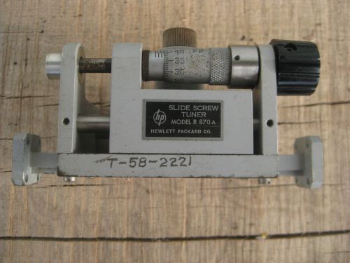 Hewlett Packard  Slide Screw Tuner R 870 A  R870A