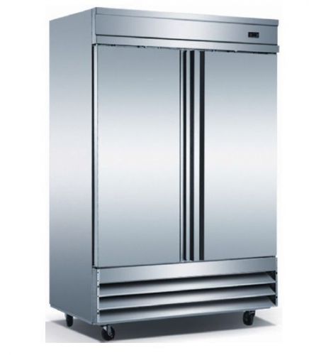 Cfd-2ff 54&#034; two section solid door reach in freezer - 46.5 cu. ft. for sale