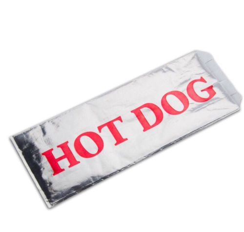 Carnival King 3 1/2&#034; x 1 1/2&#034; x 9&#034; Printed Foil Hot Dog Bag - 1000 / Case