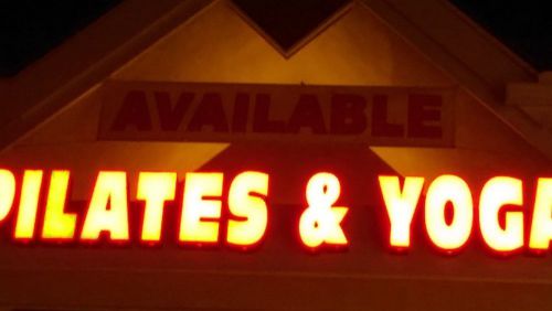 Lighted LED Marquis Sign PILATES &amp; YOGA  Exercise Business Gym Health Commercial