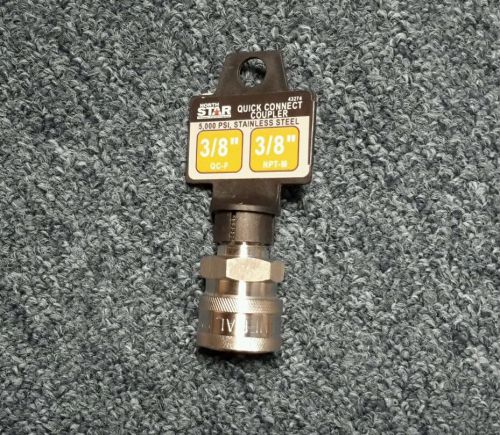 Quick connect coupler 3/8 qc-f 3/8 npt-m stainless 5000psi for sale