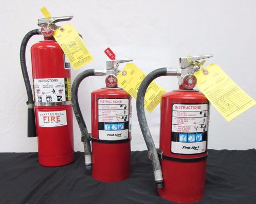 Lot of 3 Fire Extinguishers charged but last inspection was 2010