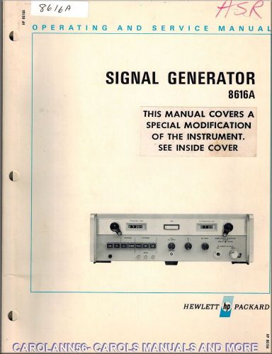 HP Manual 8616A SIGNAL GENERATOR