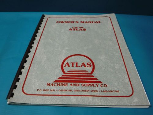 USED FOR THE ATLAS V SERIES CONTOUR SAW OWNER&#039;S MANUAL