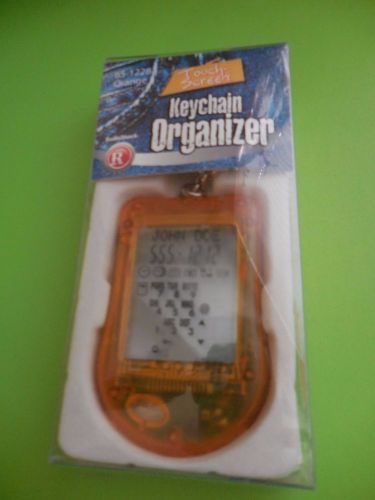 Touch screen  keychain organizer data orange color  radio shack new! mod 08a05 for sale