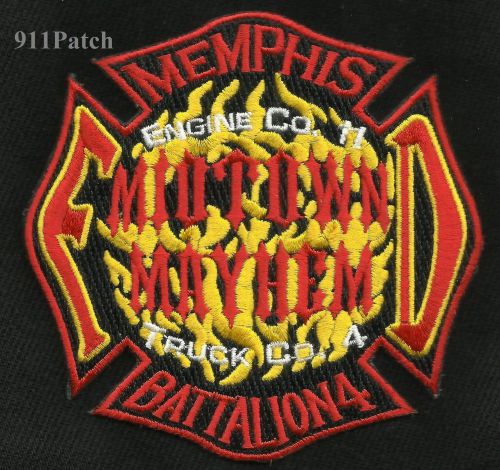 Memphis, TN - Engine 11 Battalion 4 MOTOWN MAYHEM FIREFIGHTER Patch Fire Dept.