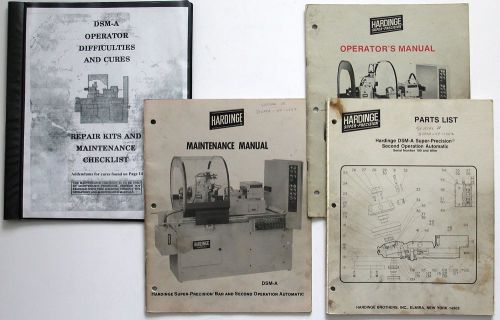 Lot of 4 Hardinge DSM-A Bar &amp; Second Operation Automatic Manuals