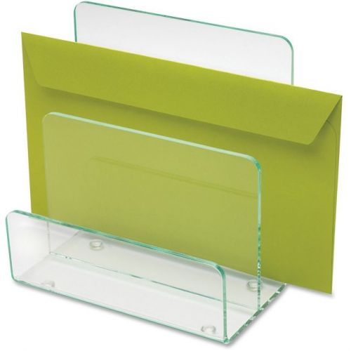 Lorell Acrylic Transp. Green Edge Mini File Sorter