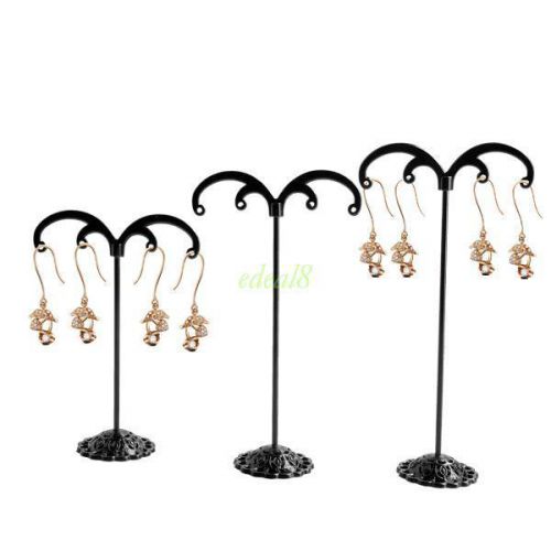 Chic Jewelry Hanger Holder Stand For Earrings Necklace Rings Bracelet Black 88C