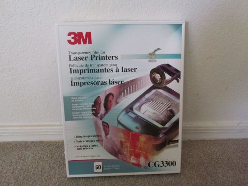 3M Transparency Film for Laser Printers CG3300--48 Sheets
