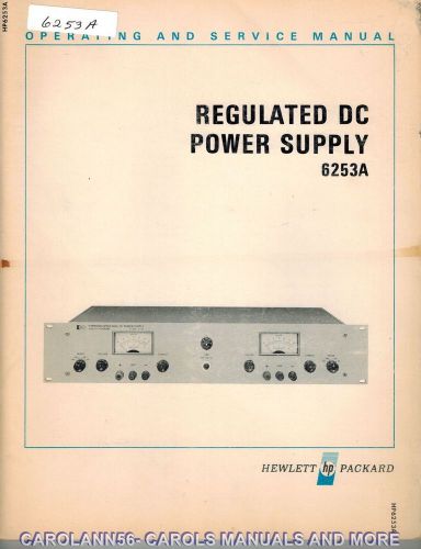 HP Manual 6253A REGULATED DC POWER SUPPLY