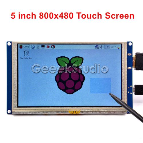 5 Inch 800*480 HDMI Resistive Touch Screen LCD Display for Raspberry Pi 2/3/B+