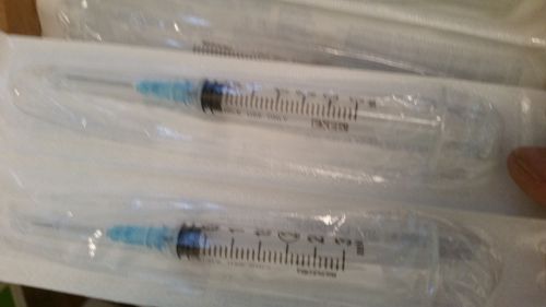 New unopened 3ml &#034;exelint&#034; luer-lock syringes with 1 inch, 23 gauge needles x10 for sale
