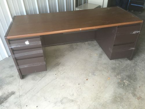 Steelcase- Steel and Laminate Office Desk
