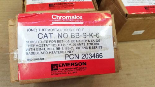Chromalox BB-S-K-6 Baseboard Heater Thermostat - Double Pole - 120v-277v, 20 amp