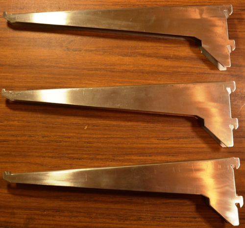 Silver shelving bracket, steel, 16 gauge lot of (3) for sale