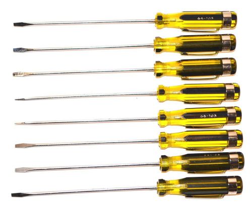 8 nos stanley usa 3/32x4&#034; blade standard tip pocket screwdriver #66-103b for sale