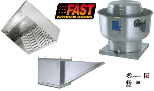 12&#039; restaurant exhaust and make up air grease hood system  with fire supression for sale