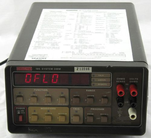 Keithley 195 System DMM Digital Multimeter w/ Power Cord