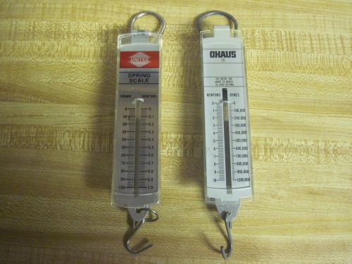 Vintage Ohaus Spring Scale &amp; United spring scale lot of 2