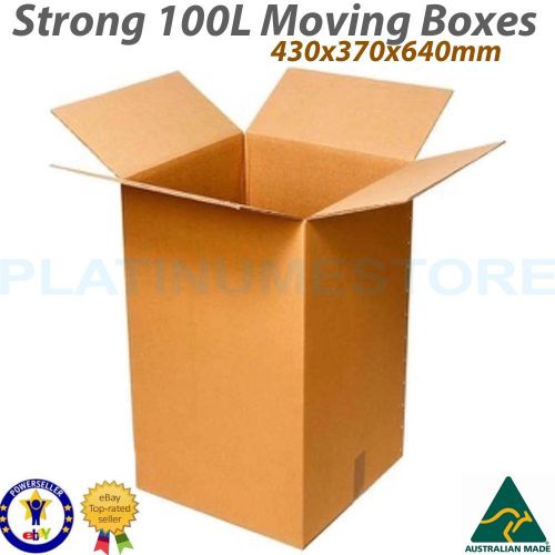 5 x 100l tea chest cardboard moving boxes removalist packing carton box for sale