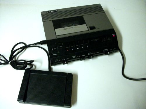 Sanyo TRC9010 Memo-Scriber Transcribing System w/Foot Pedal Dictaphone Recorder
